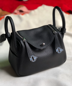 에르메스 미니 린디백 블랙 은장 끌레망스 가죽